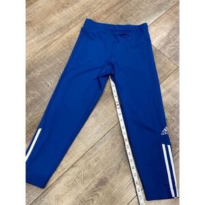 Adidas Women's Blue Running Leggings Size M Activewear sleek Y2K